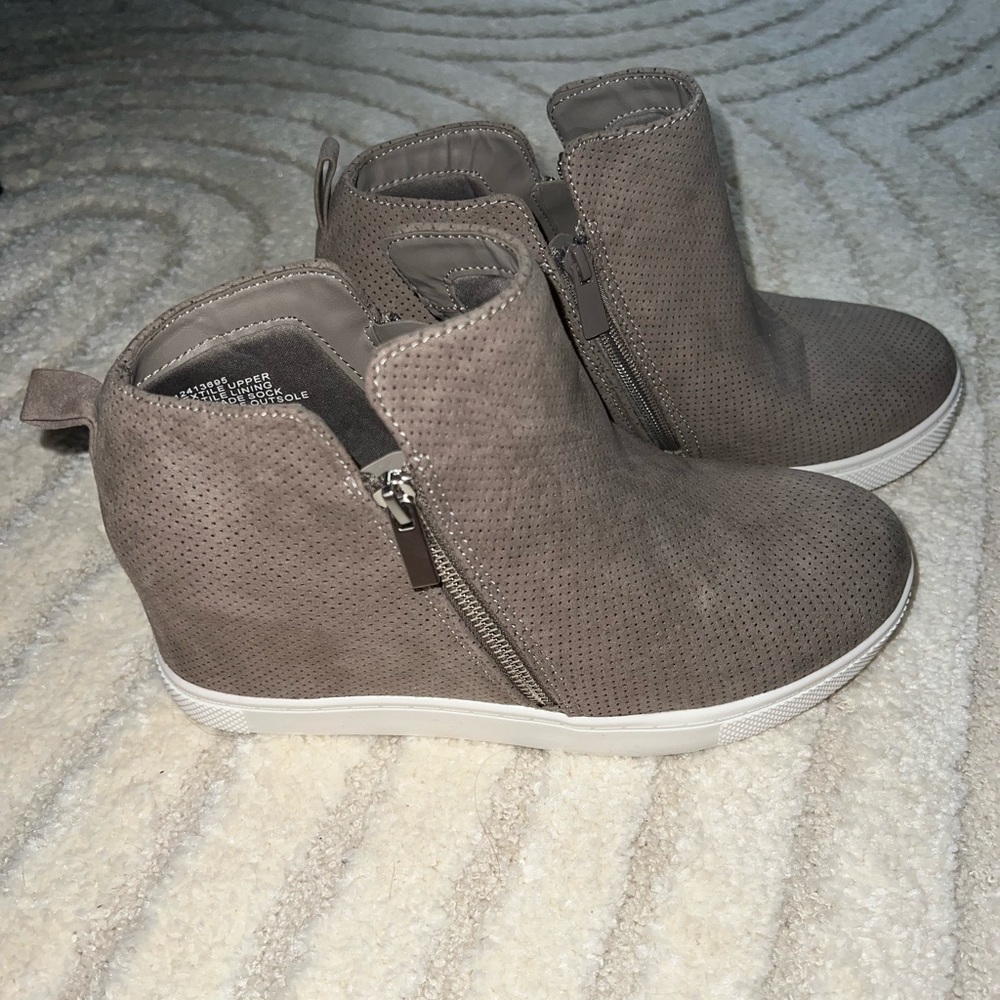 Taupe Wedge Sneakers
